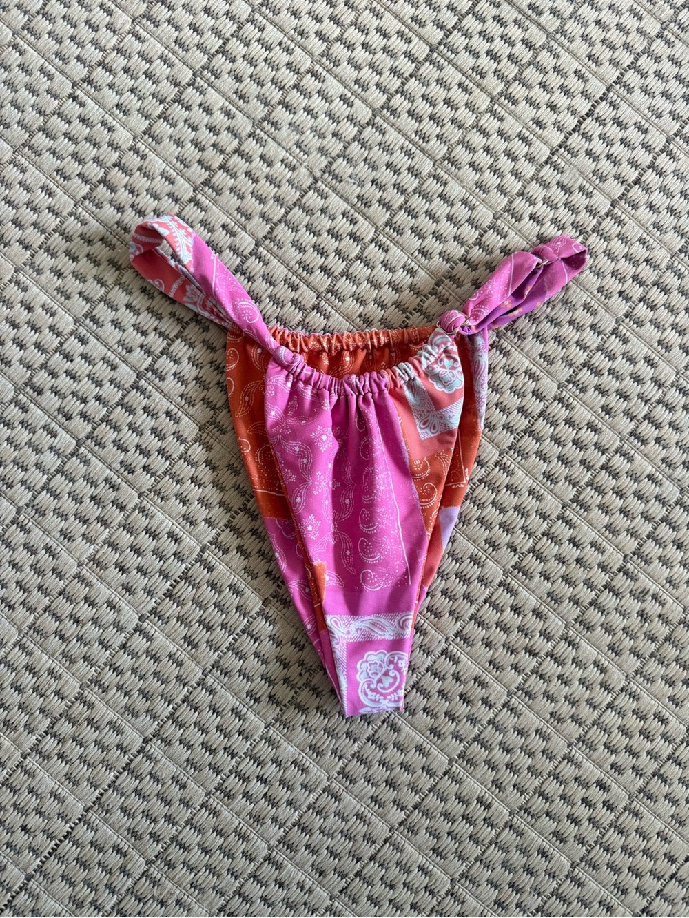 Skatie Pink & Orange Bandana-Print Swim Set